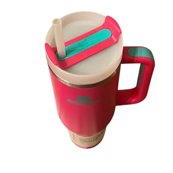 Stanley Quencher 40oz Passion Pink Insulated Water Bottle with Handle - Picture 13 of 16